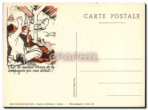 Cartes postales moderne Militaria C&#39est le meilleur tireur de la compagnie qui nous ecrit !