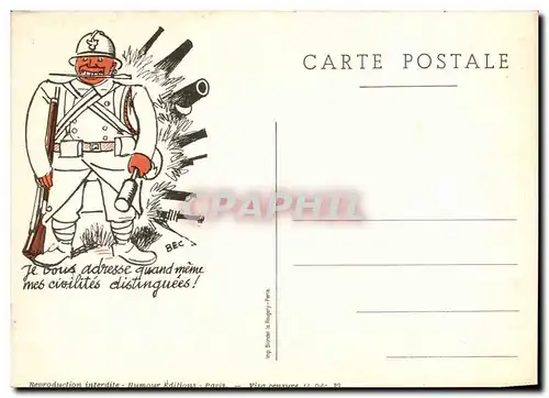 Cartes postales moderne Militaria Je vous adresse quand meme mes civilites distinguees