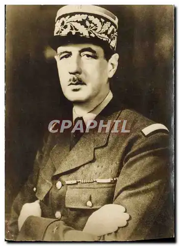 Cartes postales moderne Militaria General de Gaulle