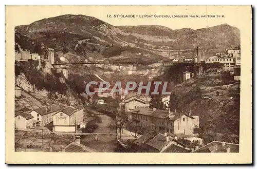 Cartes postales Pont St Claude Le pont suspendu