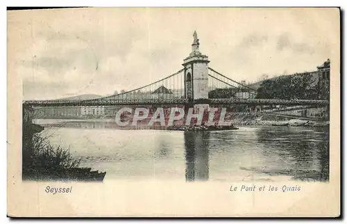 Cartes postales Le Pont et les quais Seyssel