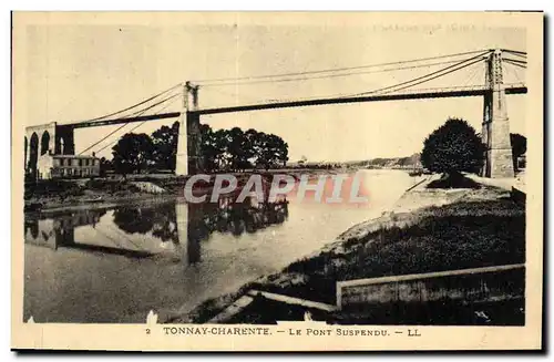 Ansichtskarte AK Pont suspendu Tonnay Charente