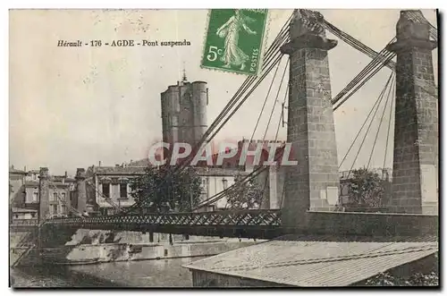 Cartes postales Pont suspendu Agde
