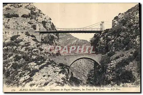 Ansichtskarte AK Pont Environs de Puget Theniers Les ponts de la Croix