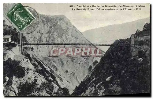 Cartes postales Pont de Brion Dauphine Route du Monestier de Clermont a Mens