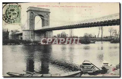 Cartes postales Andrezieux Le Pont avant l&#39inondation du 17 octobre 1907