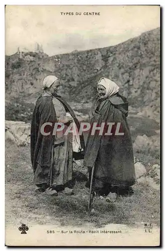Cartes postales Folklore Types du Centre Sur la route Recit interessant
