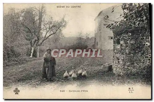 Cartes postales Folklore Scene du Centre Gardeuse d&#39oies