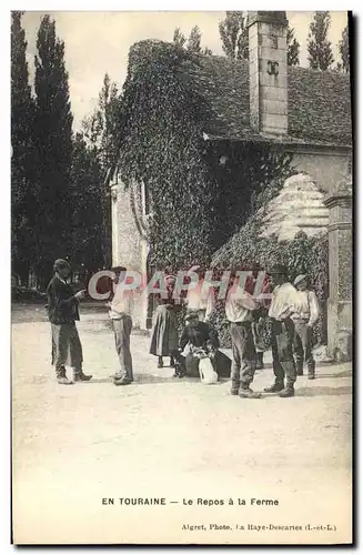 Ansichtskarte AK Folklore En Touraine Le repos a la ferme