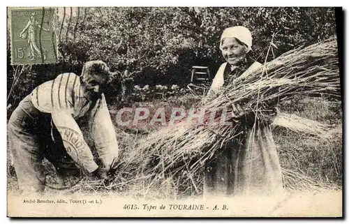 Cartes postales Folklore Types de Touraine