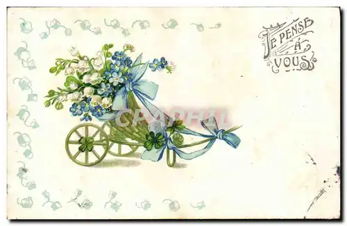 Cartes postales Fantaisie Fleurs