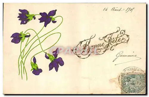 Cartes postales Fantaisie Fleurs