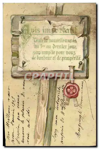 Cartes postales Fantaisie Avis important