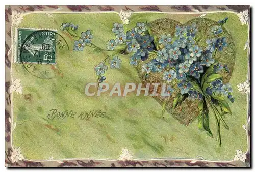 Cartes postales Fantaisie Fleurs Coeur