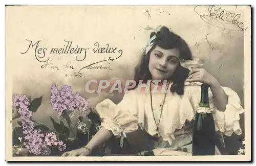 Cartes postales Fantaisie Enfant Champagne