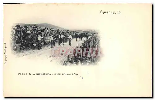 Cartes postales Folklore Vin Vendange Champagne Epernay Moet et Chandon
