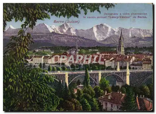 Cartes postales Publicite Institut vacinal Suisse Berne Lancy Vaxina