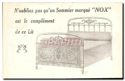 Cartes postales Publicite Sommier Nox