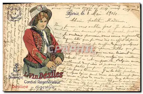 Cartes postales Publicite Vin Desiles Paris