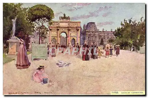 Cartes postales Fantaisie Illustrateur Stein Paris Cour du Carrousel