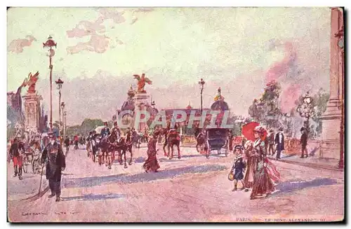 Cartes postales Fantaisie Illustrateur Stein Paris Le pont Alexandre III