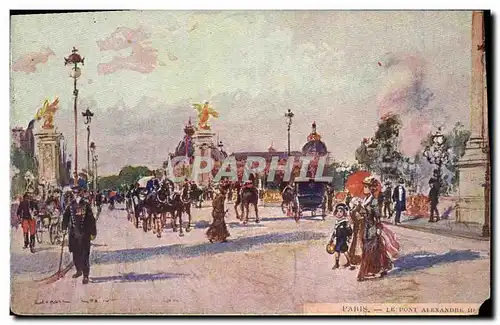 Cartes postales Fantaisie Illustrateur Stein Paris Le Pont Alexandre III