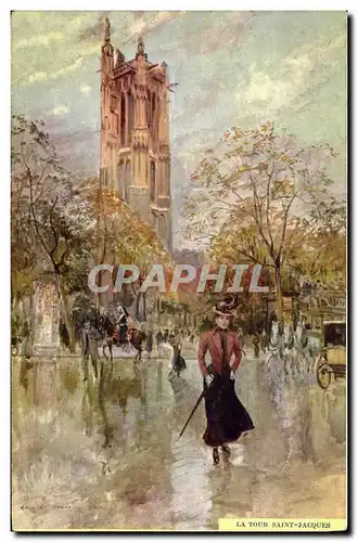 Cartes postales Fantaisie Illustrateur Stein Paris La Tour Saint Jacques