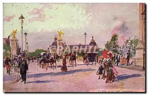 Cartes postales Fantaisie Illustrateur Stein Paris Le Pont Alexandre III