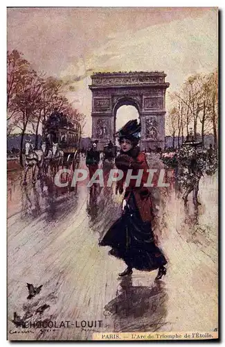 Ansichtskarte AK Fantaisie Illustrateur Stein Paris L&#39Arc de Triomphe de l&#39Etoile