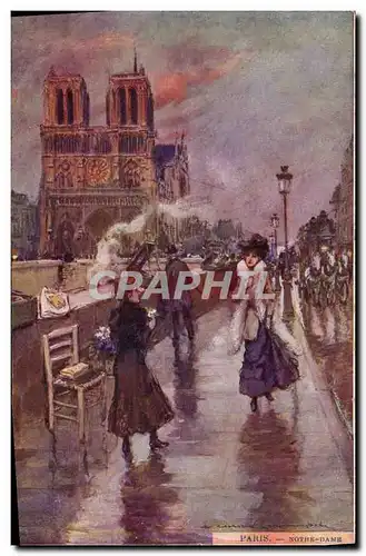 Ansichtskarte AK Fantaisie Illustrateur Stein Paris Notre Dame