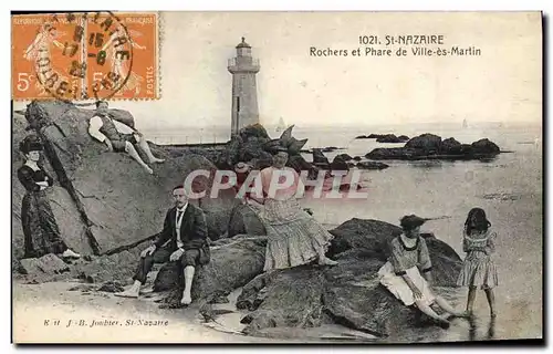 Cartes postales Phare St Nazaire et phare de Ville es martin