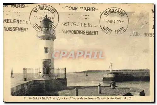 Ansichtskarte AK Phare St Nazaire Les phares de la nouvelle entree du port