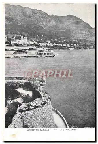 Cartes postales Phare Monte Carlo vu de Monaco