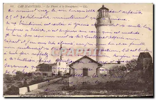 Cartes postales Phare Cap d&#39Antibes Le phare et le semaphore