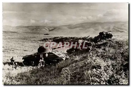 Moderne Karte Militaria De Tunis a Sienne Les troupes francaies rearmees s&#39entrainent Tank