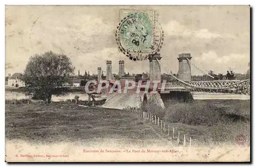 Ansichtskarte AK Pont Environs de Sancoins Le pont de Mornay sur Allier