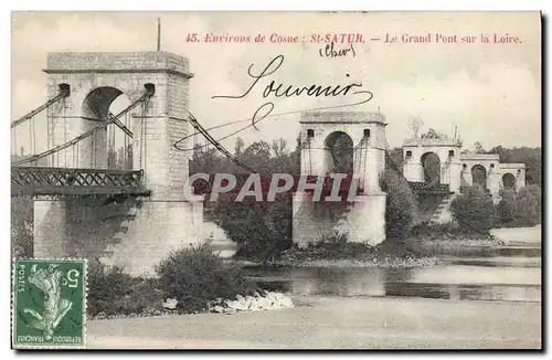 Ansichtskarte AK Le grand Pont sur la Loire Environs de Cosne St Satur