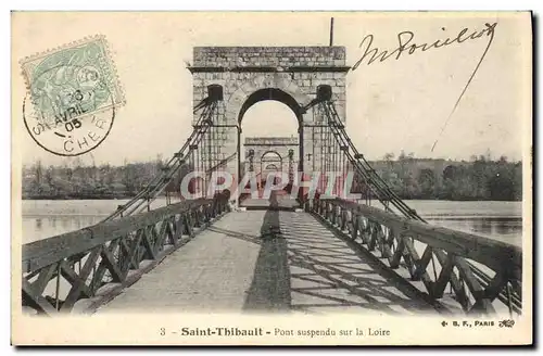 Ansichtskarte AK Pont suspendu sur la Loire Saint Thibault