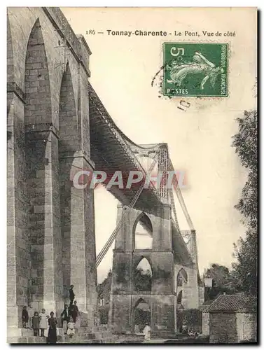 Ansichtskarte AK Pont Vue de cote Tonnay Charente