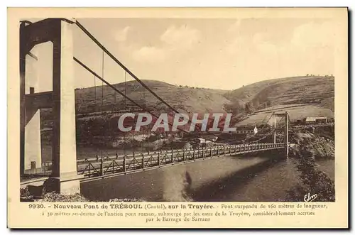 Ansichtskarte AK Nouveau Pont de Treboul sur la Truyere Pont suspendu