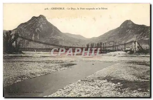 Ansichtskarte AK Pont suspendu et le Neron le Drac Grenoble