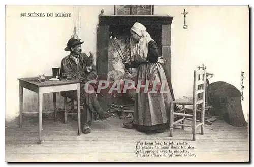 Cartes postales Folklore Scenes du Berry