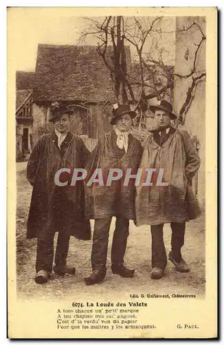 Cartes postales Folklore Le louee des valets TOP