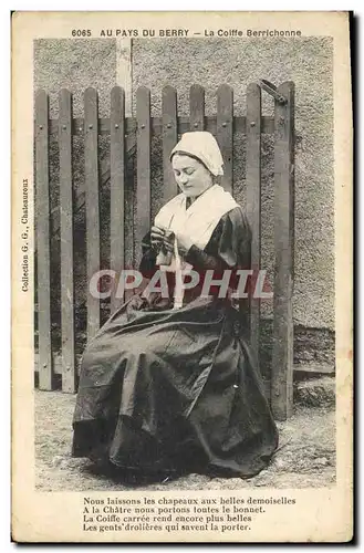Ansichtskarte AK Folklore Au Pays du Berry La coiffe Berrichonne
