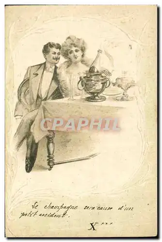 Cartes postales Fantaisie Femme Champagne