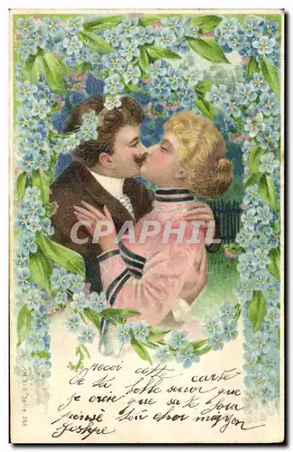Cartes postales Fantaisie Fleurs Femme
