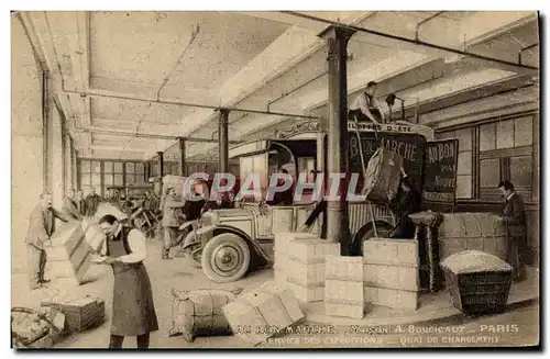 Cartes postales Publicite Au Bon Marche Maison Boucicaut Paris Service des Expeditions Quai de chargement Automo
