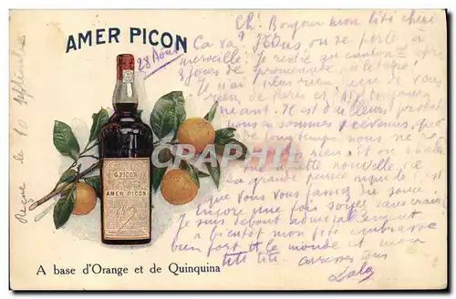 Cartes postales Publicite Amer Picon A base d&#39orange et de Quinquina