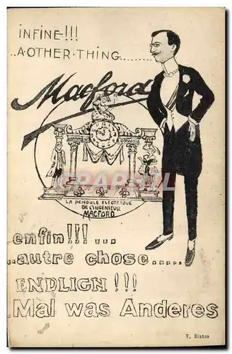 Cartes postales Publicite Macford Pendule electrique de l&#39ingenieur Macford