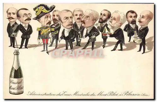 Cartes postales Publicite Cristal Mont Pilat Eaux Minerales Pelussin Loire Militaria TOP